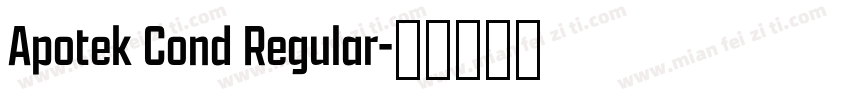 Apotek Cond Regular字体转换